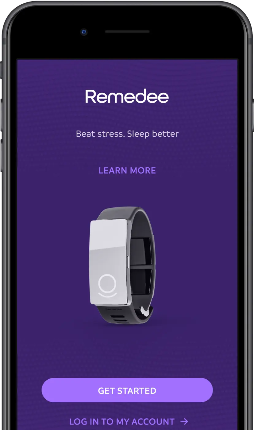 A photo wireframe showing a screenshot from Remedee app.